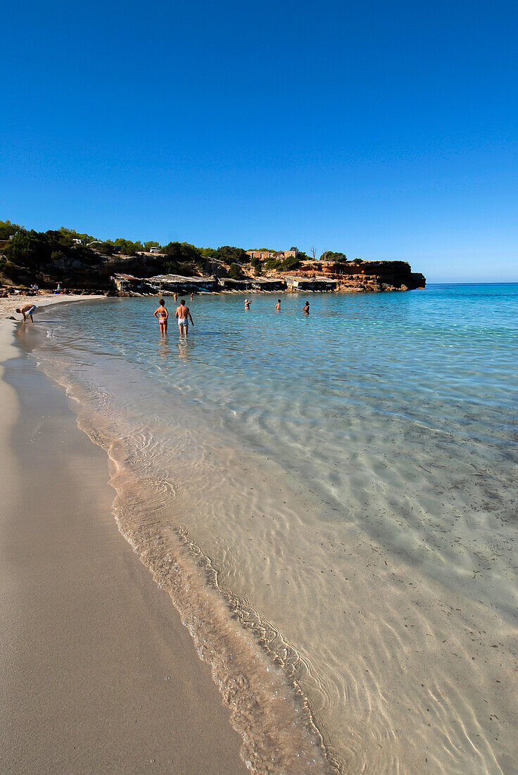 Cala Saona beach in Formentera, Spain
