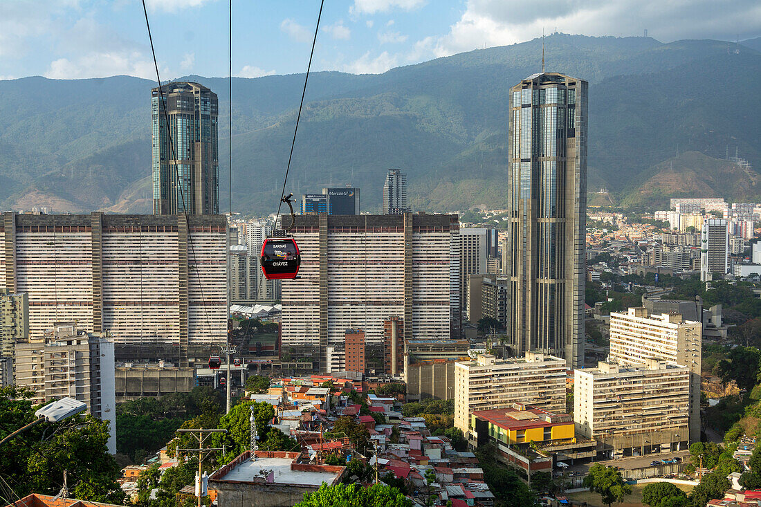 San Agustin MetroCable. The Caracas MetroCable is a cable car integrated to the Caracas Metro, designed so that the inhabitants of the popular neighborhoods of Caracas, usually located in the mountains, can be transported more quickly and safely. Caracas, Venezuela
