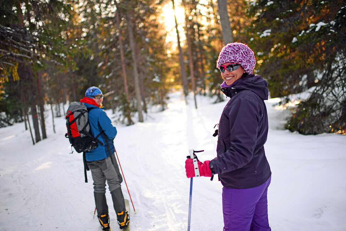 Altai-Skifahren im Skigebiet Pyha, Lappland, Finnland