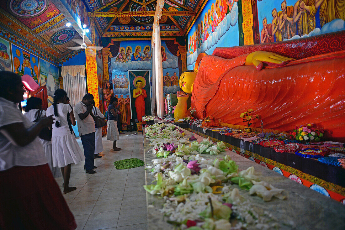 Reclining Buddha inside Abhayagiri Buddhist Monastery in Anuradhapura, Sri Lanka