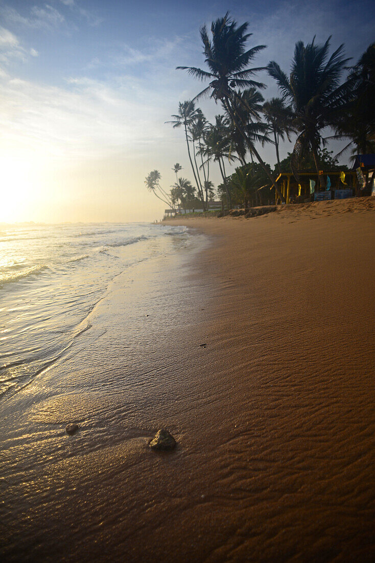 Hikkaduwa beach at sunset, Sri Lanka