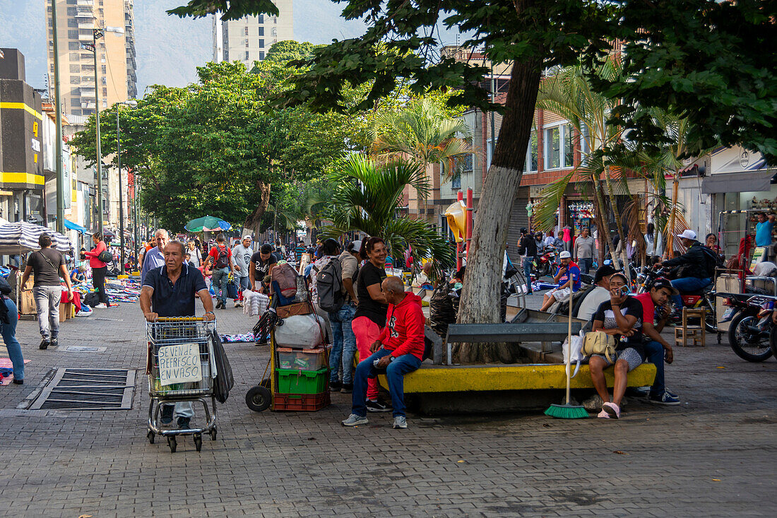Boulevard de Catia is a public space, for pedestrian use only, with commerce, popular market, and informal merchants. Located in Catia, Libertador Municipality, west of Caracas, Venezuela.