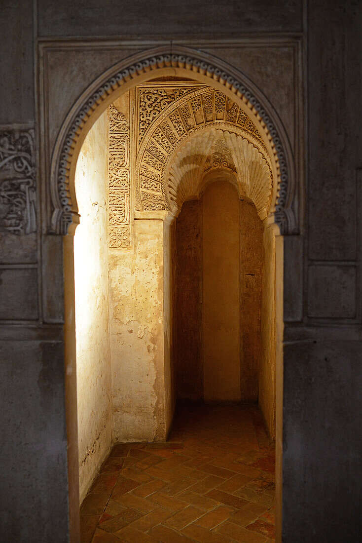 Nasridenpaläste in der Alhambra, Palast- und Festungskomplex in Granada, Andalusien, Spanien