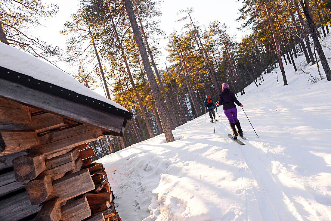 Altai-Skifahren im Skigebiet Pyh? in Lappland, Finnland