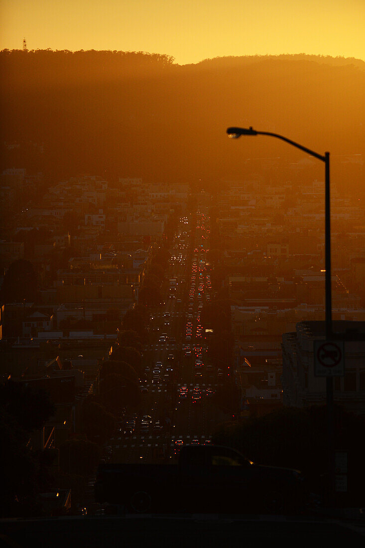 Blick auf San Francisco bei Sonnenuntergang