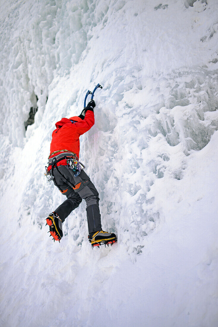 Ice Climbing in Pyha, Lapland, Finland