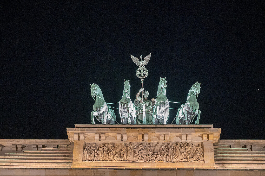 Brandenburg Gate at night time in Berlin Germany
