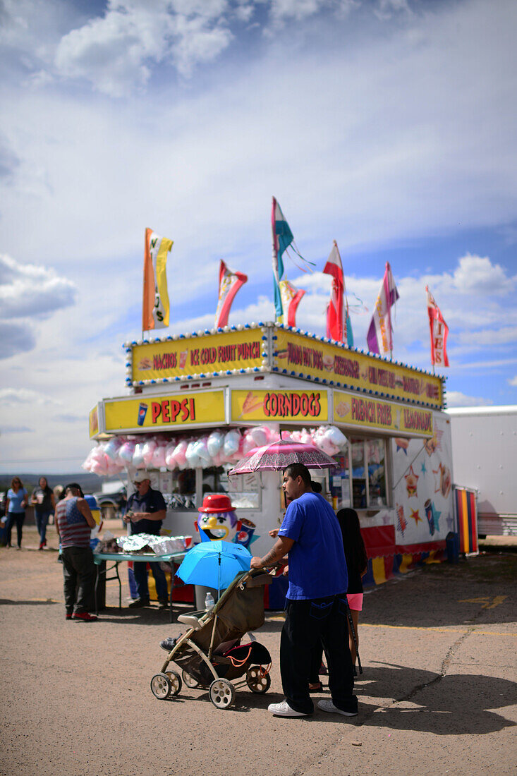 Navajo Nation Fair, a world-renowned event that showcases Navajo Agriculture, Fine Arts and Crafts, with the promotion and preservation of the Navajo heritage by providing cultural entertainment. Window Rock, Arizona.