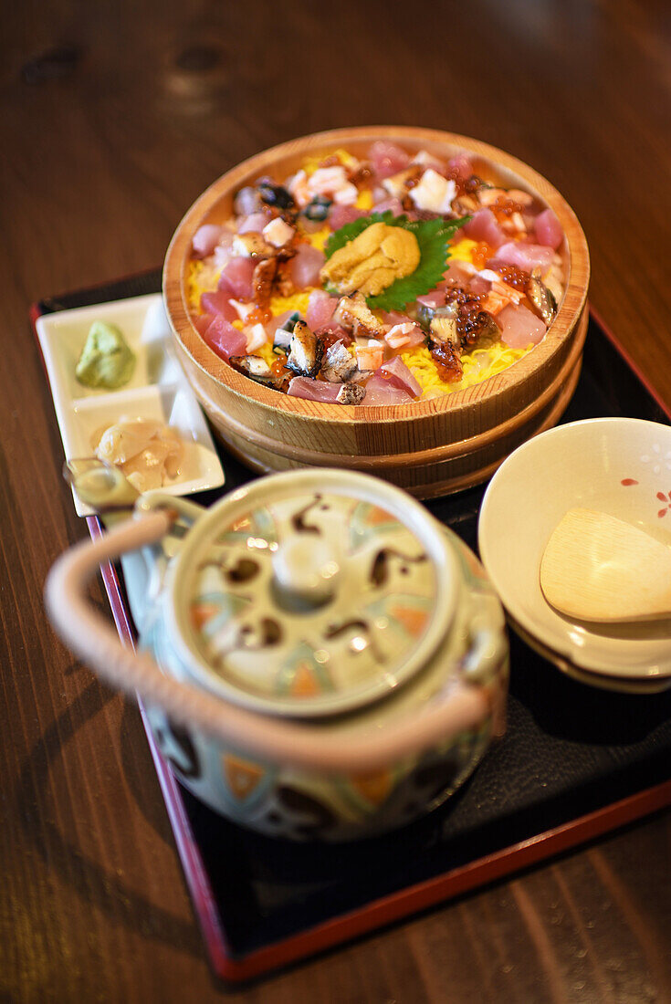 Traditional Japanese food in Okinawa, Japan