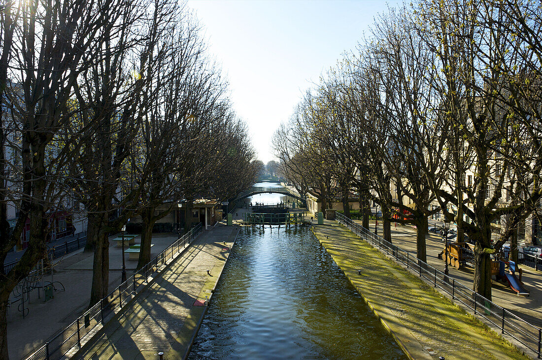 Canal Saint Martin; Paris, Frankreich