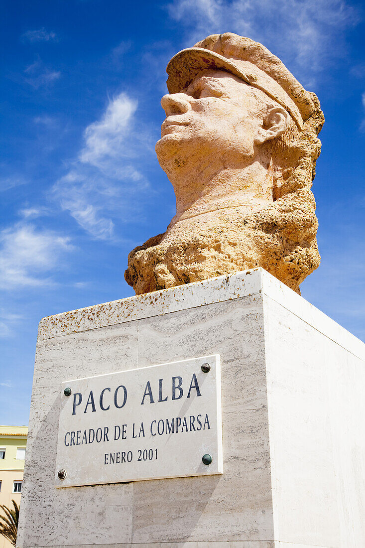 Paco Alba Statue; Cadiz, Andalusia, Spain