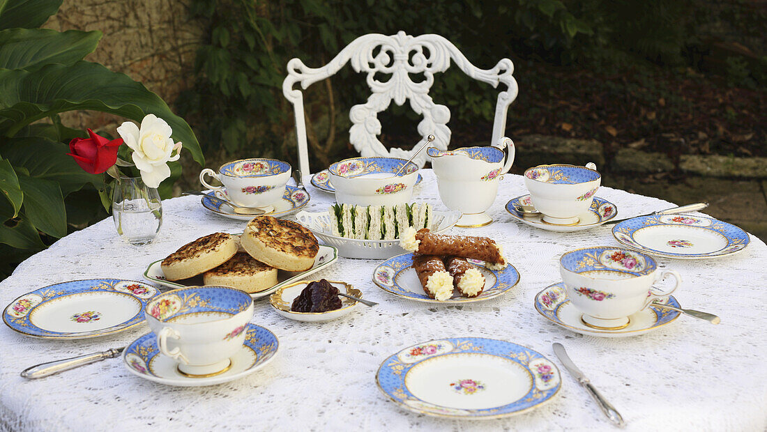 Afternoon Tea In An English Country Garden; England