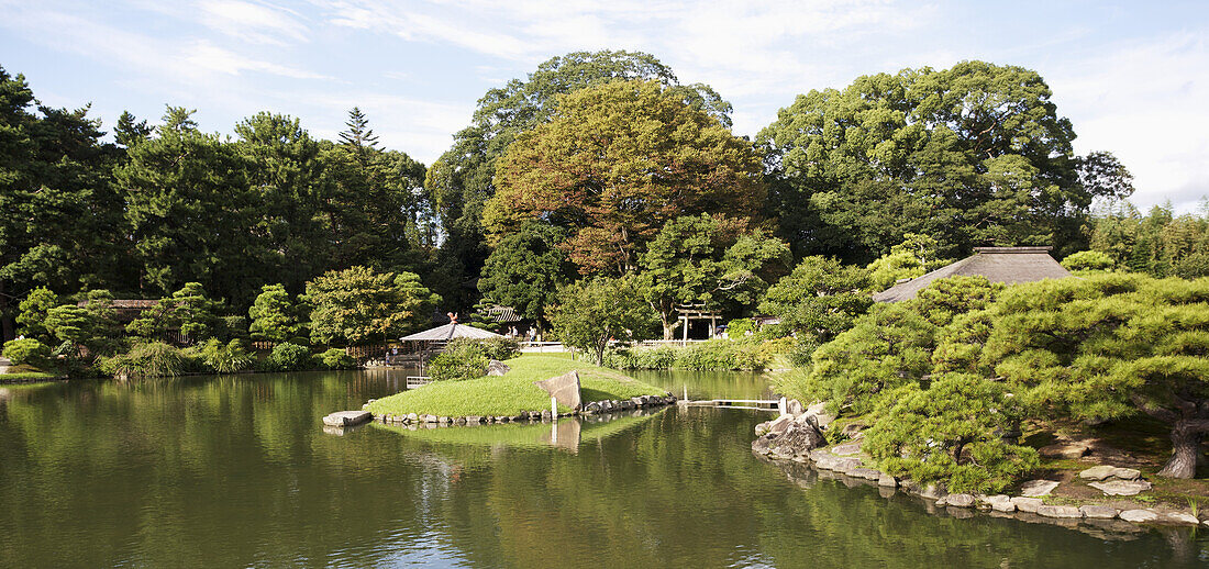 Koraku-En Gärten; Okayama, Präfektur Okayama, Japan