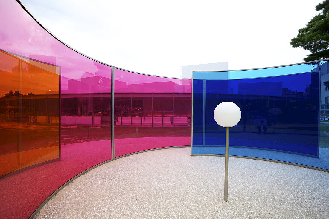 Coloured Glass At The Museum Of Modern Art; Kanazawa, Ishikawa-Ken, Japan