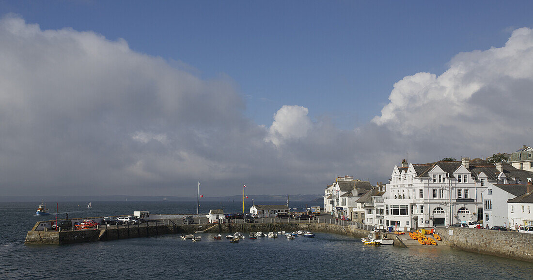 Boats In The Harbour; St. Mawes, Cornwall, England