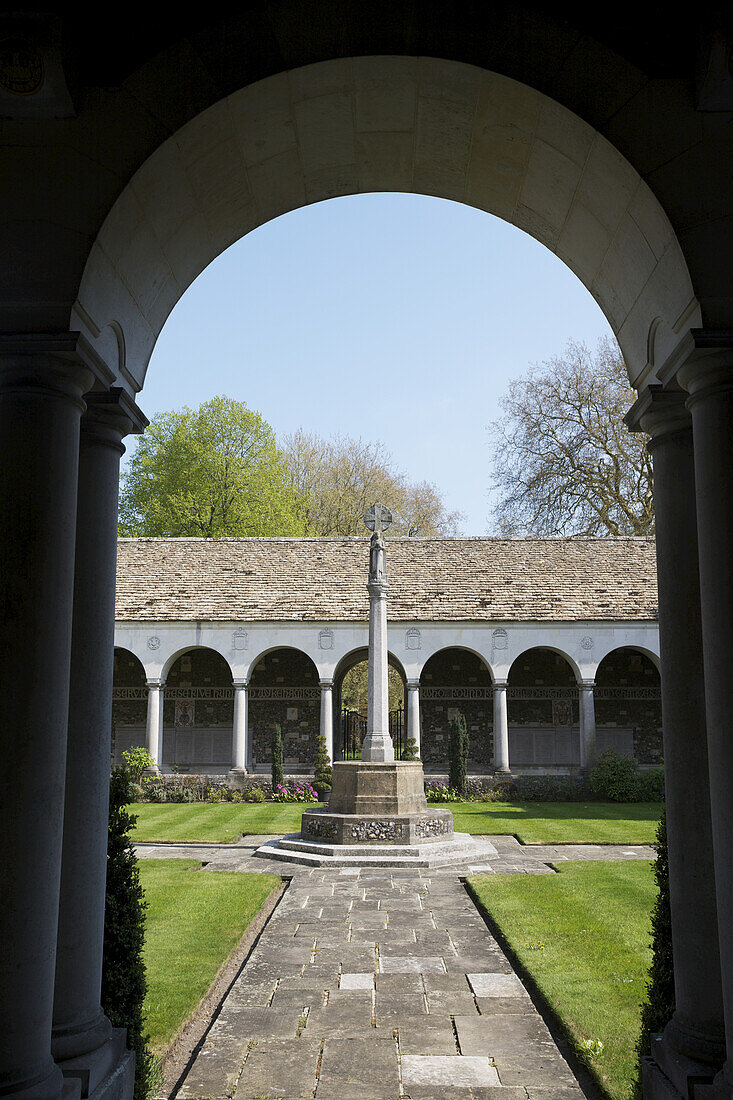 The War Cloister At Winchester College; Winchester, Hampshire, England