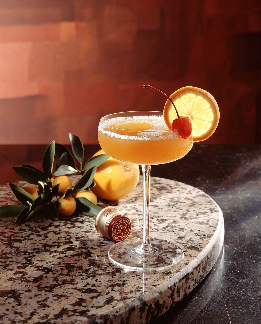 Whiskey Orange im Cocktailglas