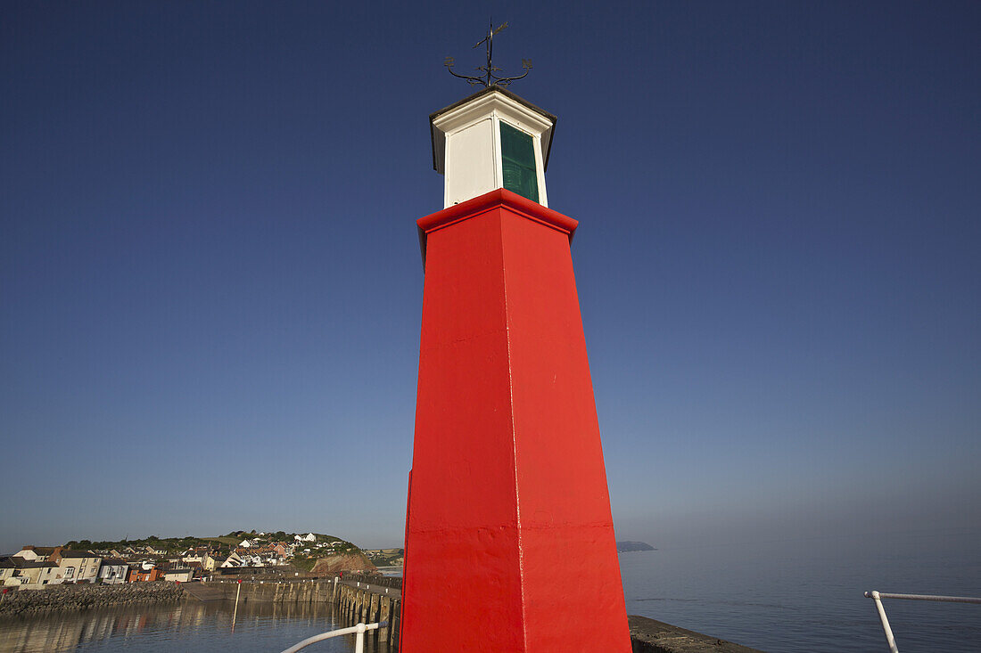 Watchet Harbour And Lighthouse; Somerset, England