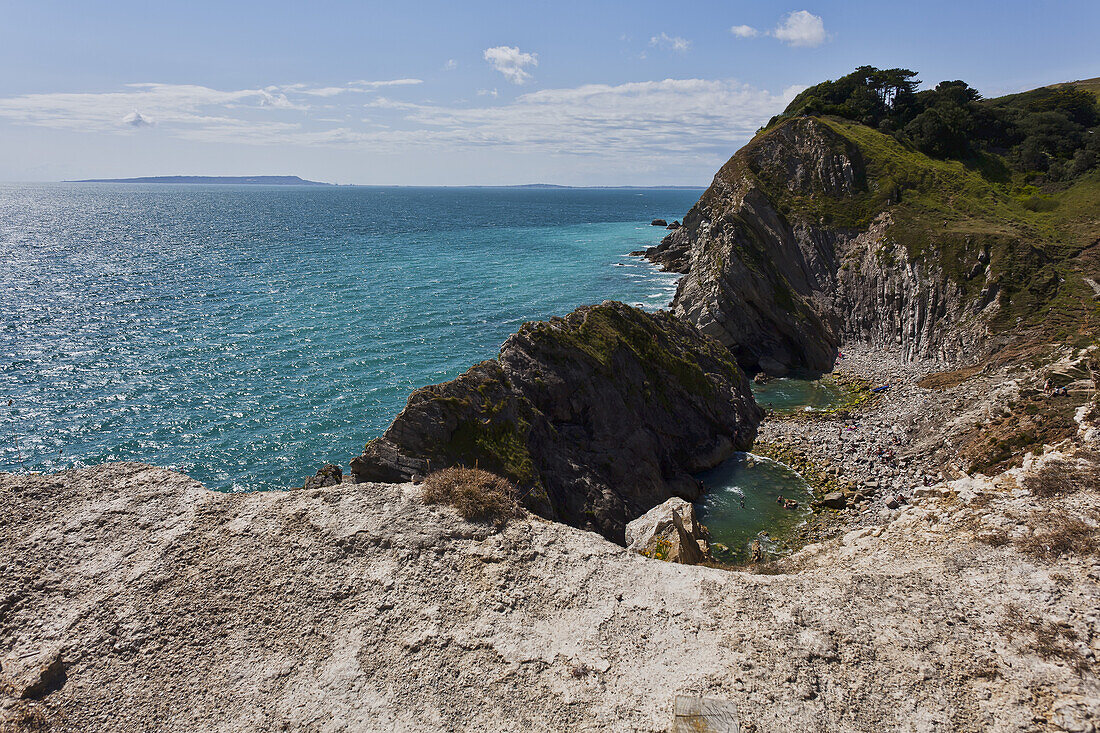 Dorset Coastline At Lulworth Cove; Dorset, England