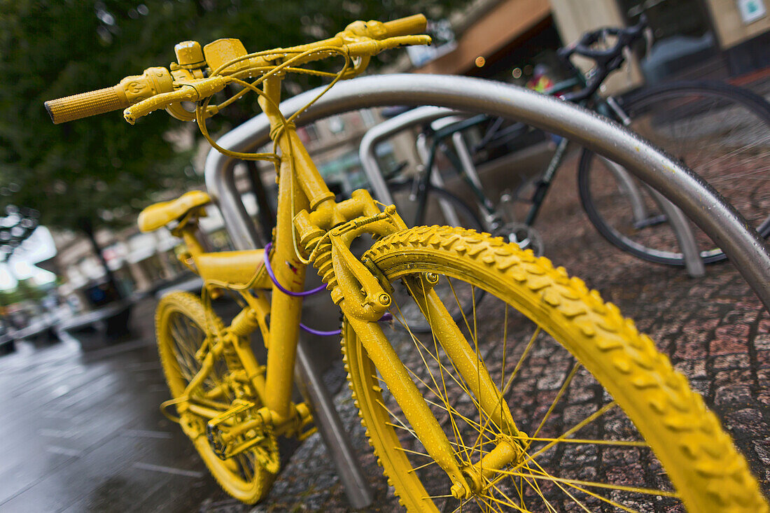 Yellow Bike, Symbol Of The Tour De France; Sheffield, England