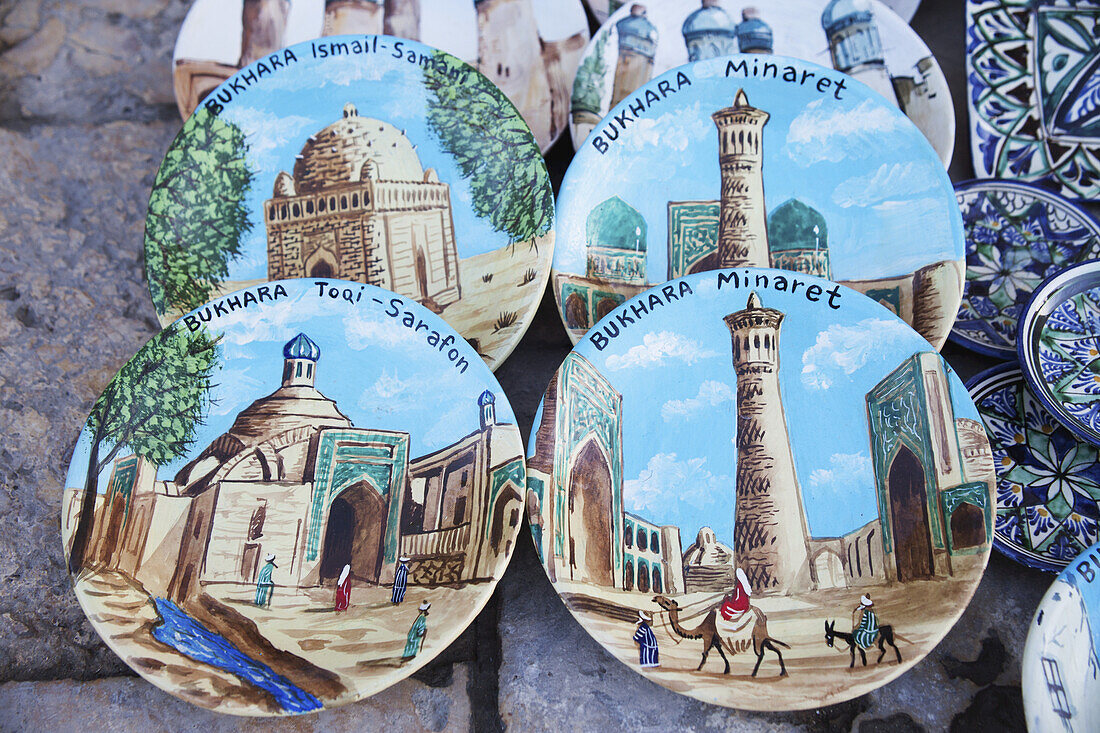 Painted Souvenir Plates, Old Town; Bukhara, Uzbekistan