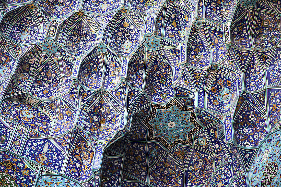 Decorated Stalactites (Muqarnas) Within Iwan Entrance To Imam Mosque, Imam Square; Isfahan, Iran