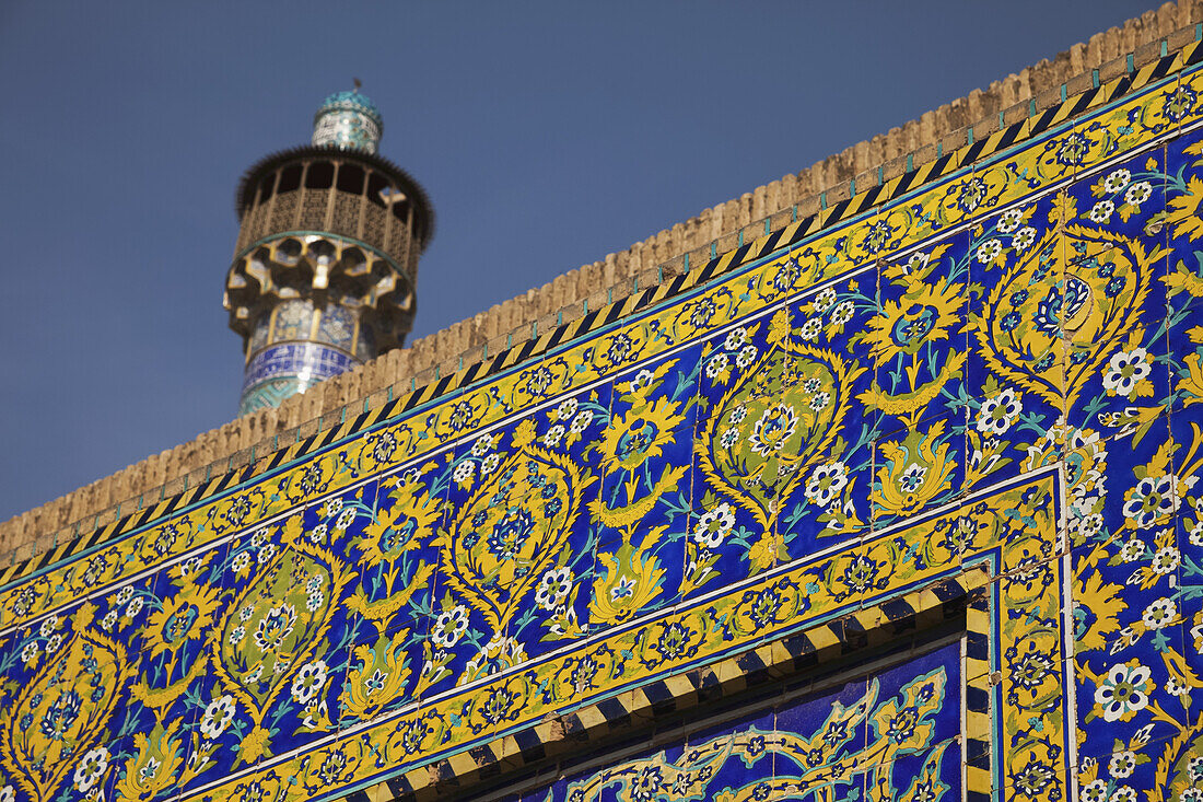 Tilework On Walls Of Imam Mosque, Imam Square; Isfahan, Iran