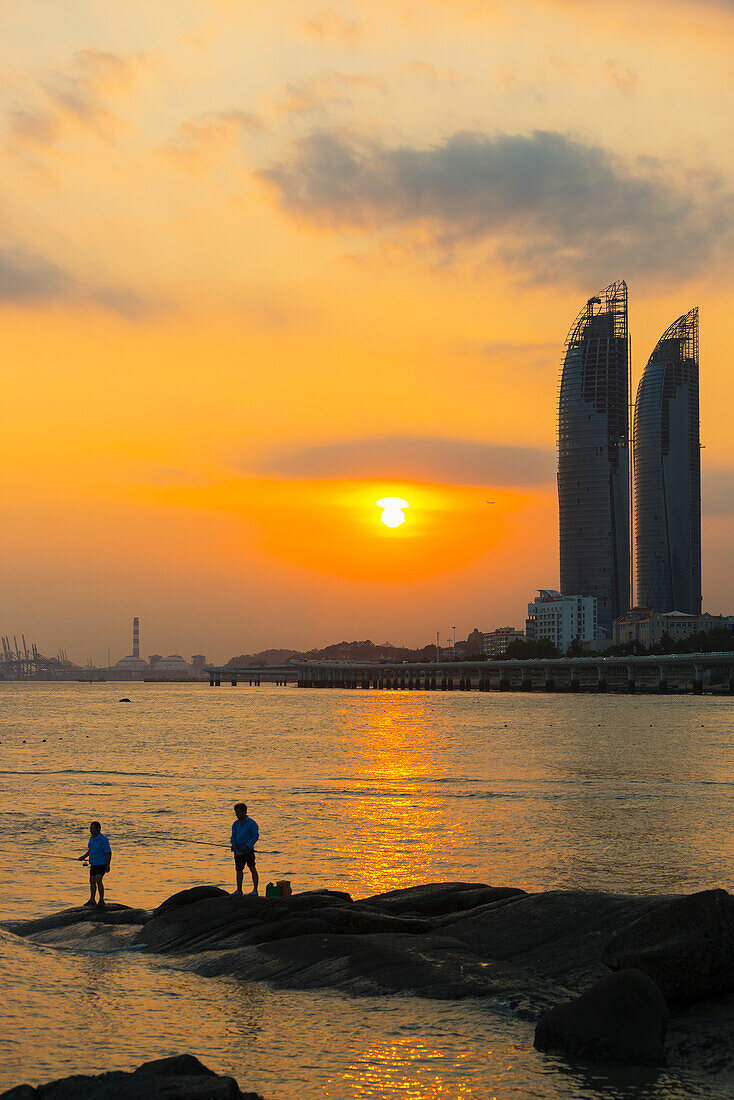 Xiamens Meeresküste, eine Touristenattraktion; Xiamen, Fujian, China