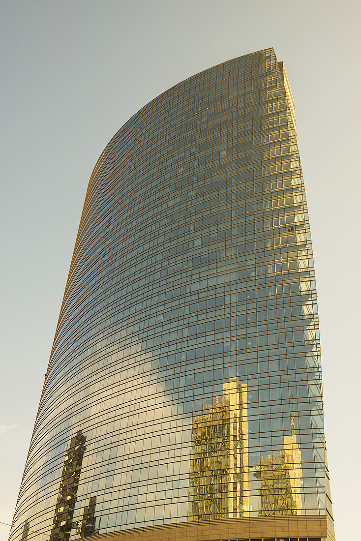 Skyscraper In The Financial District; Milan, Lombardy, Italy