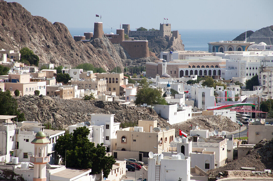 Al Mirani And Al Jalali Forts, Old Muscat; Muscat, Oman