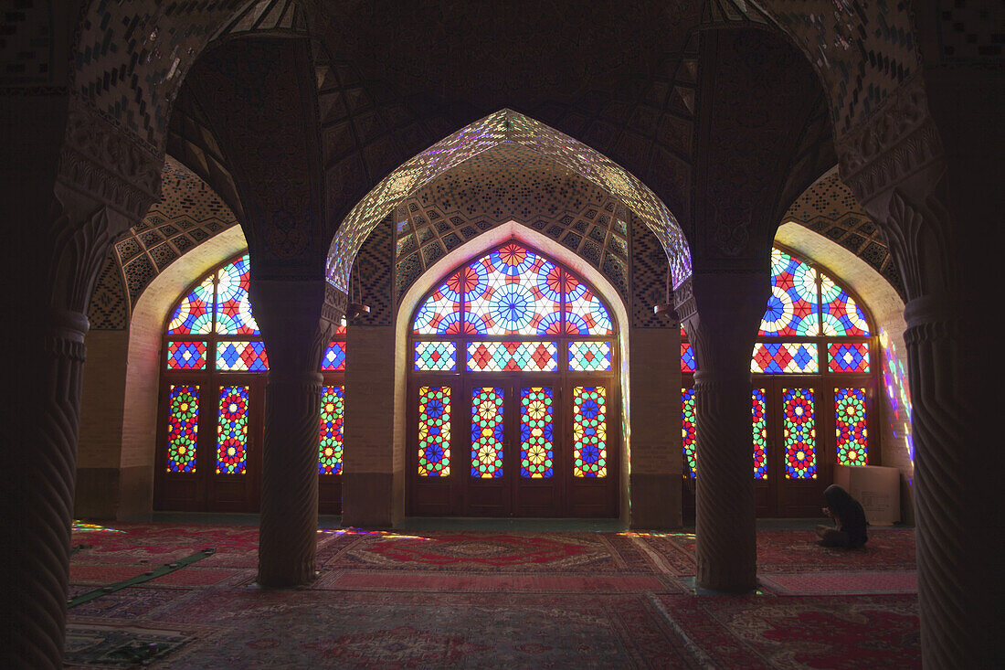 Interior Of Nasir Al-Mulk Mosque; Shiraz, Iran