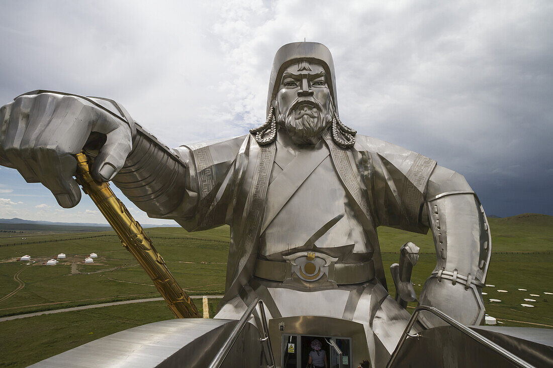 Genghis Khan Equestrian Statue Designed By Sculptor D. Erdenebileg And Architect J. Enkhjargal, Tsonjin Boldog, TÃ¶v Province, Mongolia