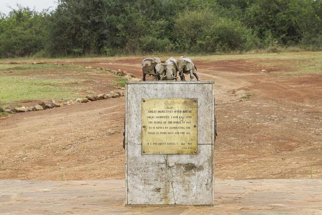 Historical Ivory Burning Site, Nairobi National Park; Kenya