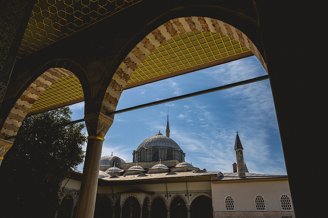 Topkapi Palace on a bright sunny day in Istanbul, Turkey; Istanbul, Turkey