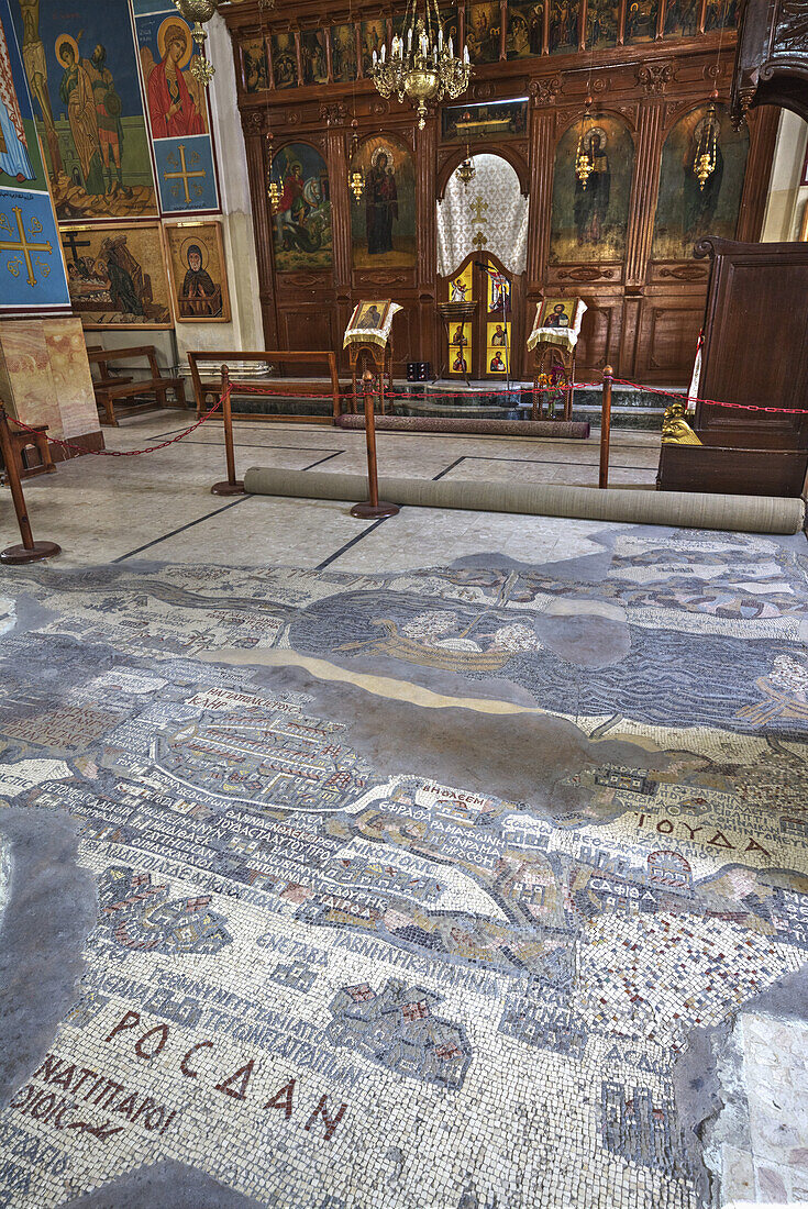 Oldest Map Of Palestine, Mosaic, Dated Ad 560, St George's Church; Madaba, Jordan