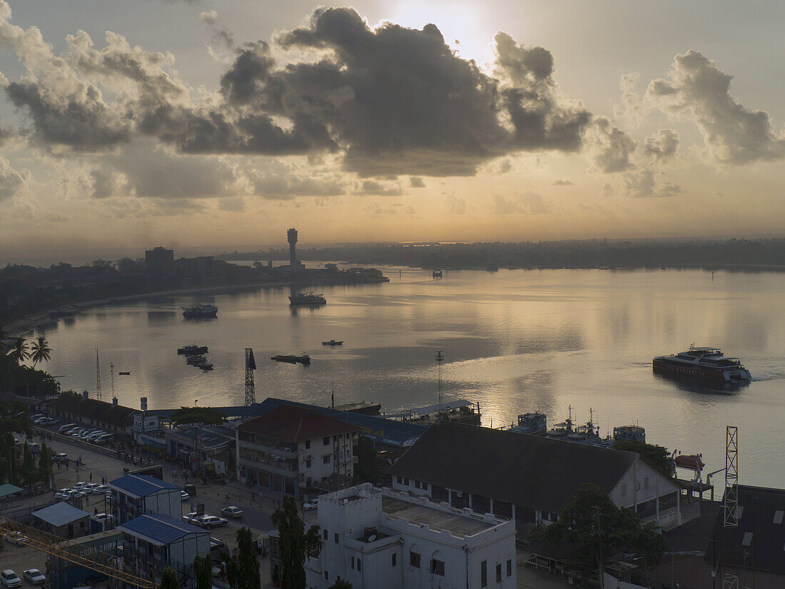 The Harbour At Sunset; Dar Es Salaam, Tanzania