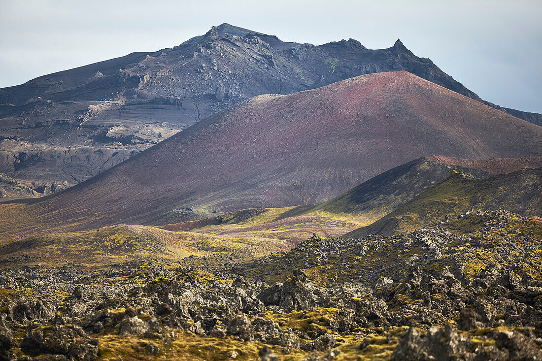 Berserkjahraun-Lavafeld auf der Snaefellsnes-Halbinsel, Westisland; Island