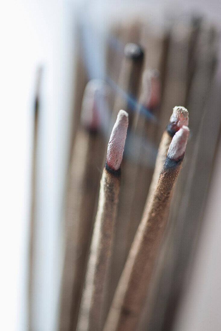 Bunch of Burning Incense Sticks