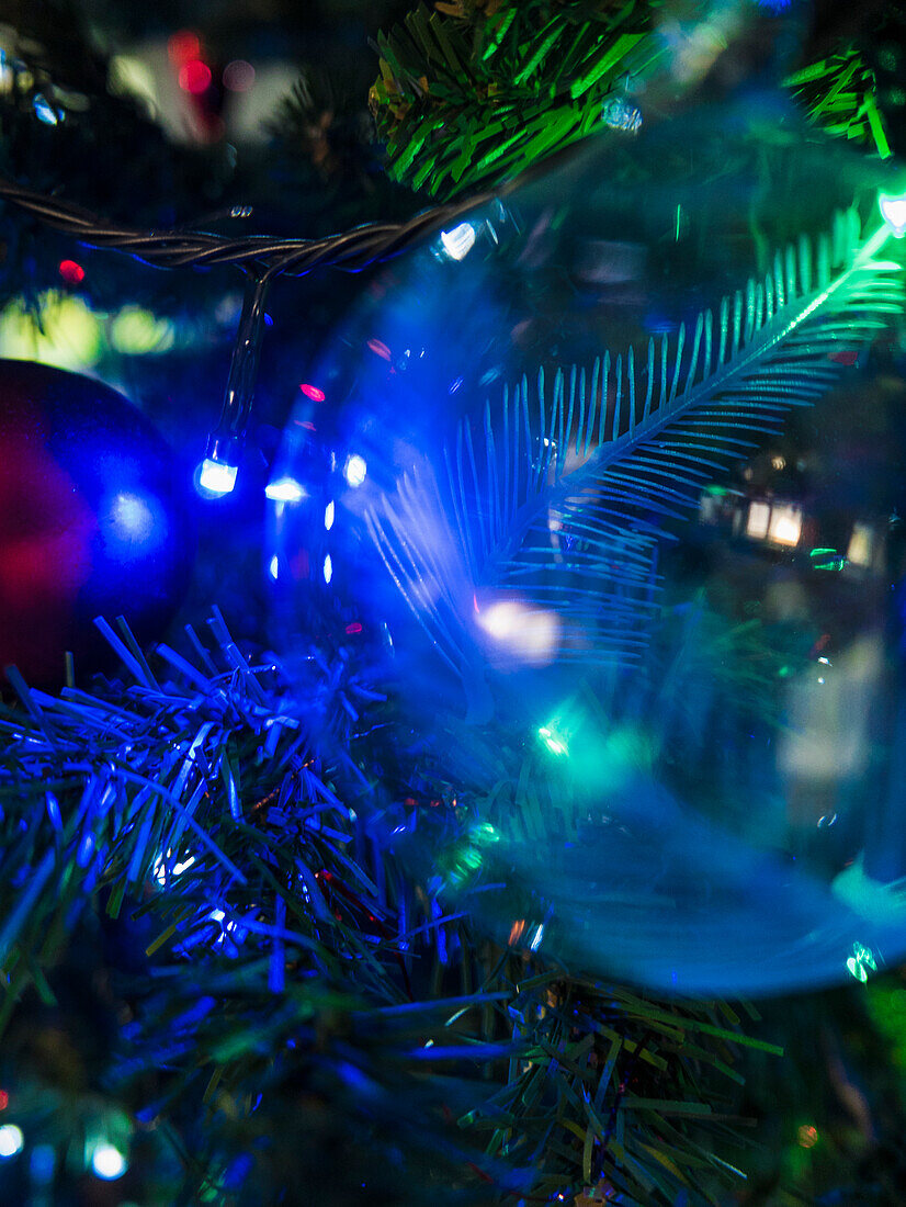 Extreme close up of Christmas Bauble