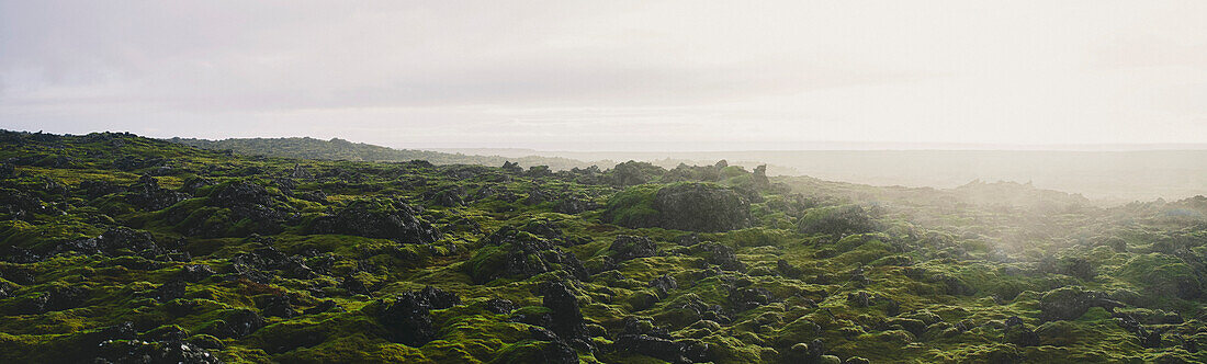 Schroffe, zerklüftete Landschaftsansicht, Island