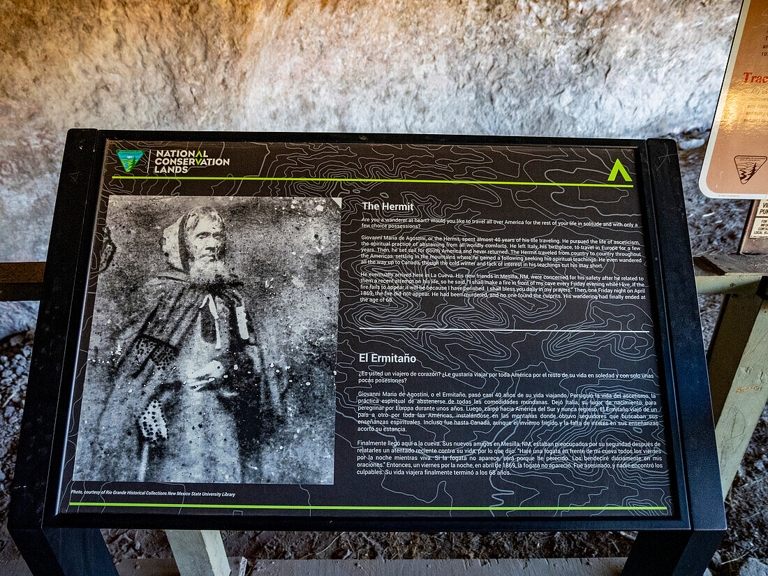 La Cueva rock shelter is an archeological site occupied from almost 5,000 BC, Dripping Springs Trail, Las Cruces, New Mexico, United States of America, North America