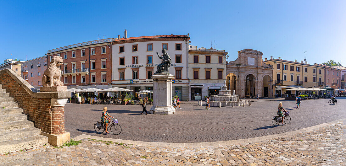 Blick auf die Piazza Cavour, Rimini, Rimini, Emilia-Romagna, Italien, Europa