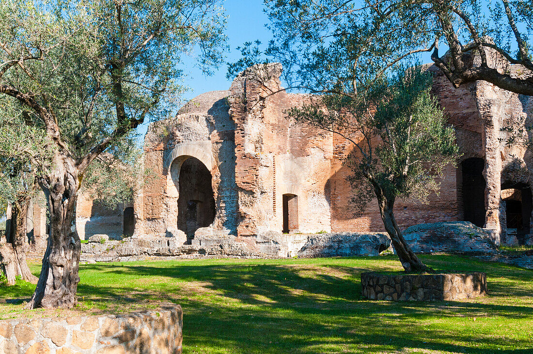 Kleine Bäder, Hadrians Villa, UNESCO-Welterbe, Tivoli, Provinz Rom, Latium (Lazio), Italien, Europa