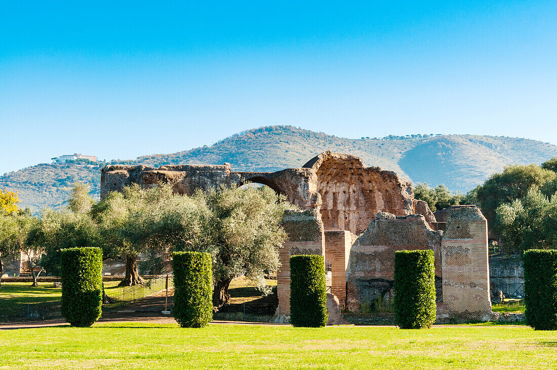 Heliocaminus-Thermen, Hadriansvilla, UNESCO-Welterbe, Tivoli, Provinz Rom, Latium, Italien, Europa