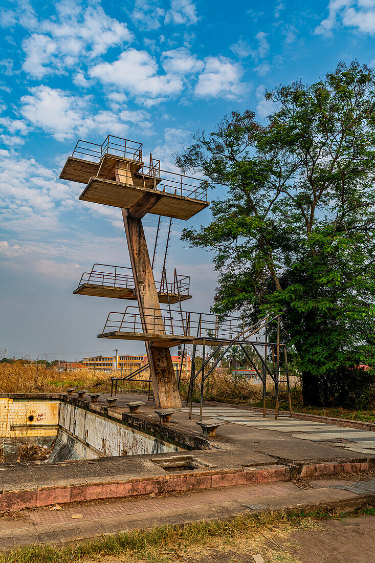 Abandoned public swimming pool, Luena, Moxico, Angola, Africa