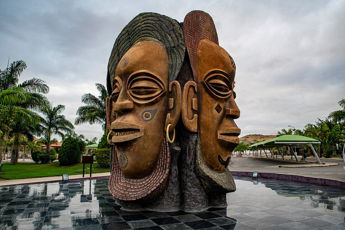 Giant head statue, Benguela, Angola, Africa