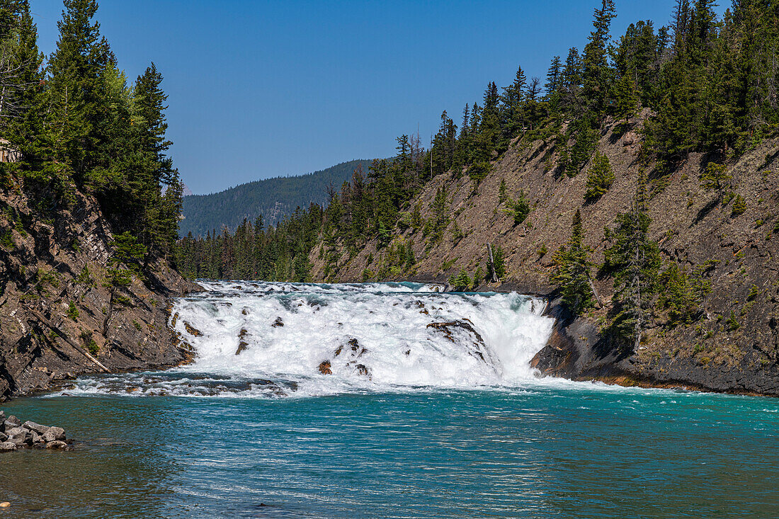 Bow Falls, Banff, Alberta, Rocky Mountains, Canada, North America