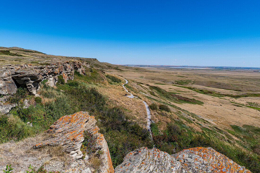 Cliff of the Head Smashed in Buffalo Jump, UNESCO World Heritage Site, Alberta, Canada, North America