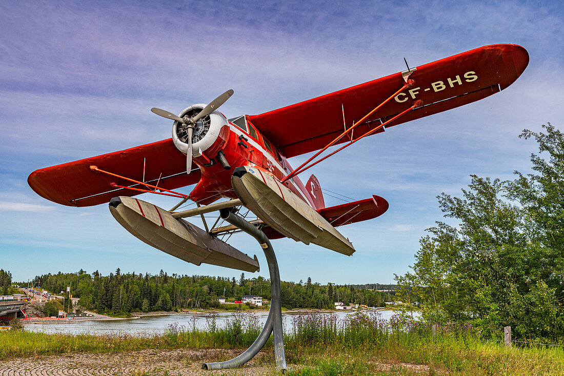 Wasserflugzeug-Denkmal, Thompson, Manitoba, Kanada, Nordamerika