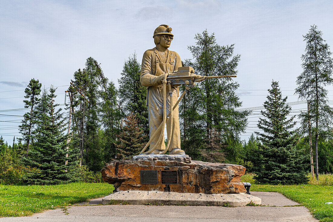 Bergarbeiterdenkmal, Thompson, Manitoba, Kanada, Nordamerika